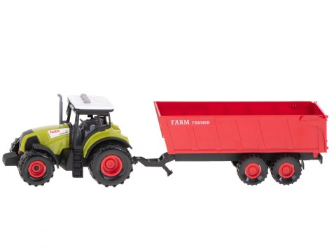 TRAKTOR CIĄGNIK POJAZD ROLNICZY Z PRZYCZEPĄ LED + EFEKTY DŹWIĘKOWE