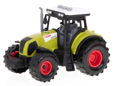 TRAKTOR CIĄGNIK POJAZD ROLNICZY Z PRZYCZEPĄ LED + EFEKTY DŹWIĘKOWE