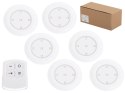 LAMPKA BEZPRZEWODOWA LAMPKI LED NA BATERIE 6SZT. + PILOT
