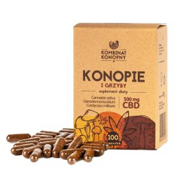 Konopie i Grzyby - Kombinat Konopny - 100 kapsułek, 500mg CBD