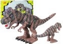 DINOZAUR NA BATERIE TYRANOZAUR REx CHODZĄCY BRĄZOWY