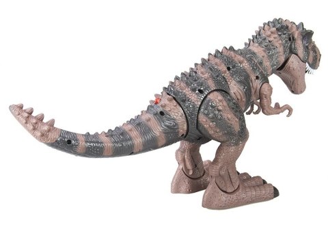 DINOZAUR NA BATERIE TYRANOZAUR REx CHODZĄCY BRĄZOWY