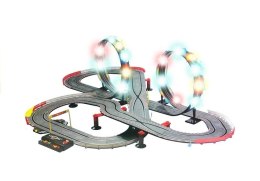 TOR WYŚCIGOWY 2 AUTKA SLOT CARS 1:43 PĘTLA LAMPKI