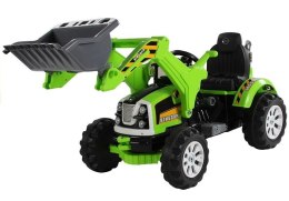 TRAKTOR NA AKUMULATOR Z ŁYŻKĄ KOPARKA ZIELONY