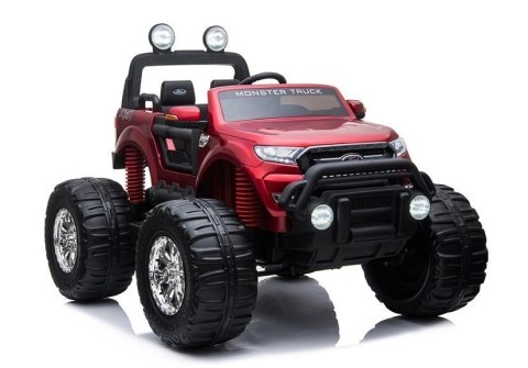POJAZD NA AKUMULATOR FORD RANGER MONSTER CZERWONY LAKIEROWANY LCD