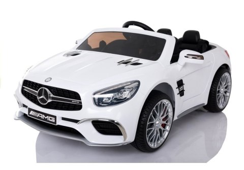 POJAZD NA AKUMULATOR MERCEDES SL65 LCD BIAŁY