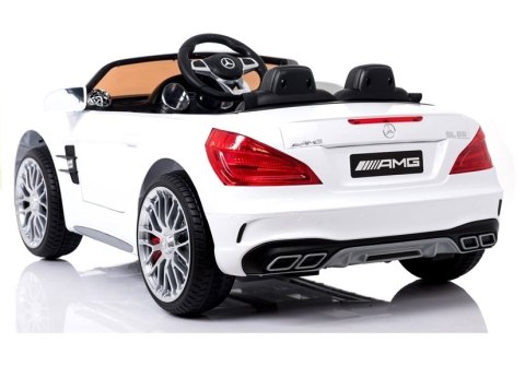 POJAZD NA AKUMULATOR MERCEDES SL65 LCD BIAŁY