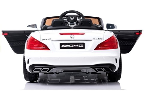 POJAZD NA AKUMULATOR MERCEDES SL65 LCD BIAŁY