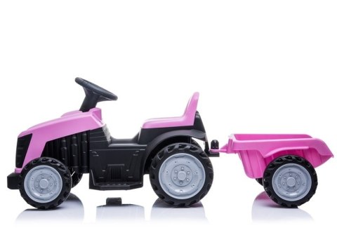 TRAKTOR Z PRZYCZEPĄ NA AKUMULATOR TR1908T RÓŻOWY