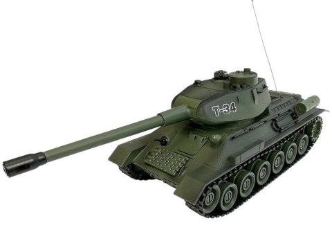 CZOŁG R/C 1:28 ZDALNIE STEROWANY ZIELONY Z BUNKREM