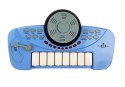 PERKUSJA Z KEYBOARDEM MIKROFON KRZESŁO 5 BĘBNÓW NIEBIESKA