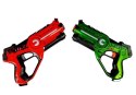 PISTOLET LASEROWY Z MASKĄ NA BATERIE 2 SZT