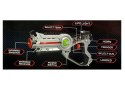 PISTOLET LASEROWY Z MASKĄ NA BATERIE 2 SZT