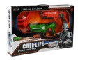 PISTOLET LASEROWY Z MASKĄ NA BATERIE 2 SZT