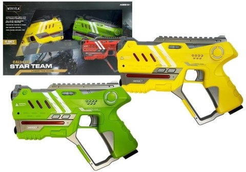 ZESTAW PISTOLETÓW LASER TAG 4 DRUŻYNY 2 KOLORY