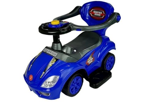 JEŹDZIK Z PCHACZEM MEGA CAR 3W1 NIEBIESKI