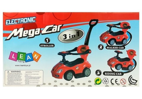 JEŹDZIK Z PCHACZEM MEGA CAR 3W1 NIEBIESKI