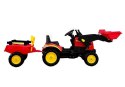 TRAKTOR HERMAN Z PRZYCZEPĄ I ŁYŻKĄ CZERWONY165 CM
