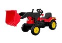 TRAKTOR HERMAN Z PRZYCZEPĄ I ŁYŻKĄ CZERWONY165 CM