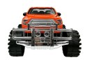ZESTAW POJAZDÓW MONSTER TRUCK POMARAŃCZOWY LAWETA 58 CM