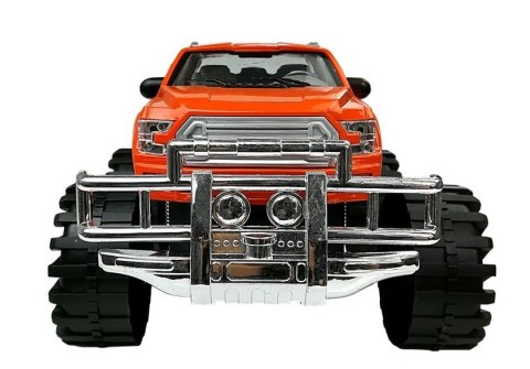 ZESTAW POJAZDÓW MONSTER TRUCK POMARAŃCZOWY LAWETA 58 CM