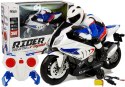 MOTOCYKL ZDALNIE STEROWANY R/C 2.4G BIAŁY