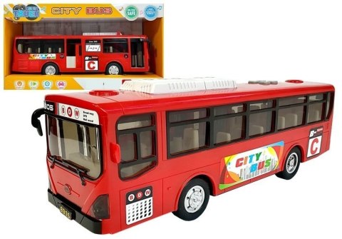 MUZYCZNY AUTOBUS Z NAPĘDEM I ŚWIATŁAMI CZERWONY