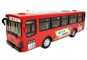 MUZYCZNY AUTOBUS Z NAPĘDEM I ŚWIATŁAMI CZERWONY