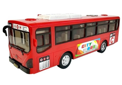 MUZYCZNY AUTOBUS Z NAPĘDEM I ŚWIATŁAMI CZERWONY