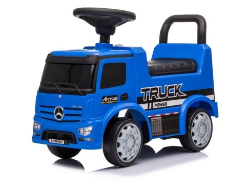 JEŹDZIK MERCEDES ANTOS 656 NIEBIESKI DŹWIĘK KLAKSON REFLEKTORY ŚWIATŁA