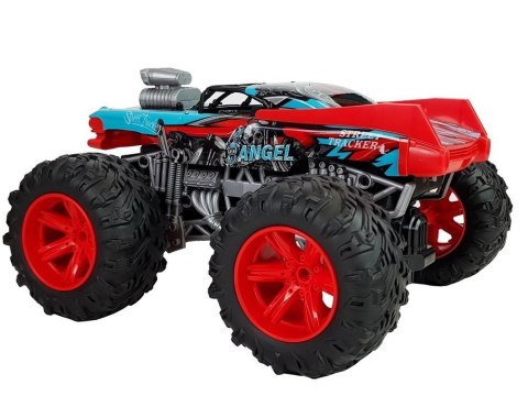 AUTO TERENOWE ZDALNIE STEROWANE 1:14 2.4G RC CZERWONE DUŻE KOŁA
