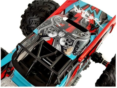 AUTO TERENOWE ZDALNIE STEROWANE 1:14 2.4G RC CZERWONE DUŻE KOŁA