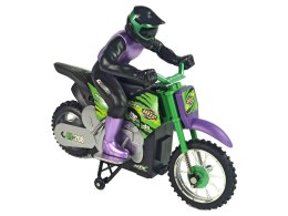 MOTOR CROSSOWY ZDALNIE STEROWANY 1:18 2.4G FIOLETOWY 15 KM/H
