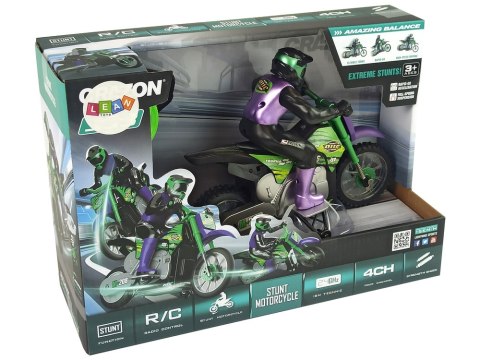MOTOR CROSSOWY ZDALNIE STEROWANY 1:18 2.4G FIOLETOWY 15 KM/H