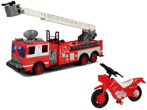 ZESTAW POJAZDÓW STRAŻ POŻARNA SAMOLOT 48 CM WÓZ STRAŻACKI MOTOR NAMIOT AKCESORIA