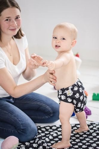 Pieluszka "Łapki" z podwójną gumką