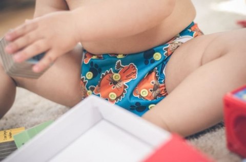 Pieluszka "Lwy" z podwójną gumką, napy