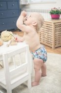 Pieluszka "Niebieskie Sówki" z podwójną gumką, napy