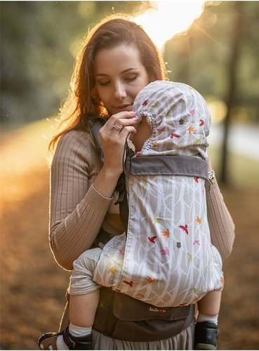 NOSIDEŁKO GROW AIR: BIRDS IN THE FOREST, 70% BAWEŁNA 30% POLIESTER