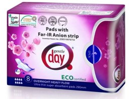 Podpaski NA NOC z paskiem anionowym - ECO FAR-IR ANION, 10 szt., Gentle Day