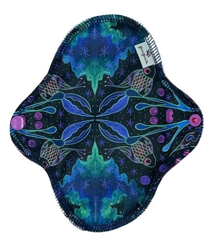 MAŁA S Podpaska wielorazowa bambusowa - NEON SPLASH