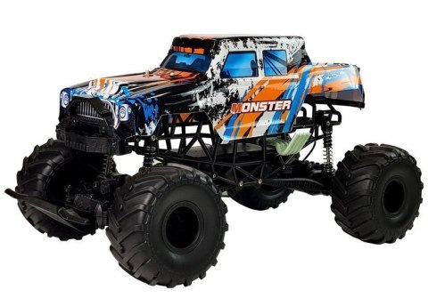 AUTO TERENOWE ZDALNIE STEROWANE 2.4G 4x4 POMARAŃCZOWE 57CM