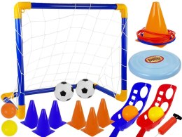 ZESTAW GIER SPORTOWYCH ZRĘCZNOŚCIOWE PIŁKA NOŻNA BRAMKA FRISBEE