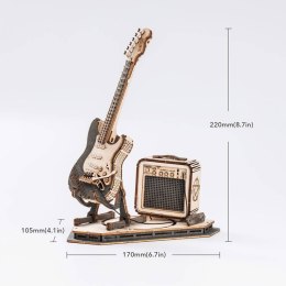 ROBOTIME Drewniane Puzzle 3D - Gitara Elektryczna TG605K