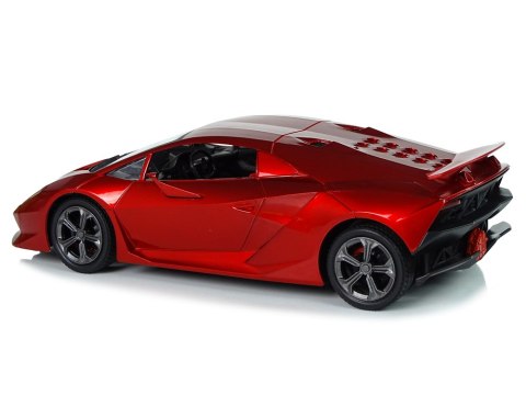 AUTO SPORTOWE R/C 1:18 LAMBORGHINI SESTO ELEMENTO CZERWONE 2.4 G ŚWIATŁA