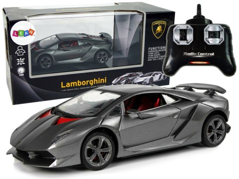 AUTO SPORTOWE R/C 1:24 LAMBORGHINI SREBRNE 2.4 G ŚWIATŁA