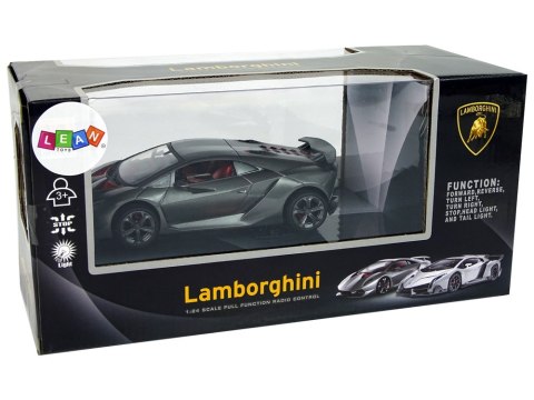 AUTO SPORTOWE R/C 1:24 LAMBORGHINI SREBRNE 2.4 G ŚWIATŁA