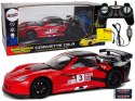 AUTO SPORTOWE WYŚCIGOWE R/C 1:18 CORvETTE C6.R CZERWONY 2.4 G ŚWIATŁA