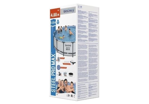 BASEN OGRODOWY STELAŻOWY 488 x 122CM BESTWAY 5612Z