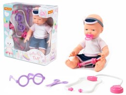 BOBAS LALKA ZE SMOCZKIEM ZESTAW LEKARSKI STETOSKOP 4 ELEMENTY 35 CM 78353